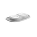 WeatherTech Double Low Pet Feeding System, Plastic Bowls - WTD33 - Light Grey - 8 oz - 8