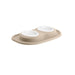 WeatherTech Double Low Pet Feeding System, Plastic Bowls - WTD34 - Tan - 8 oz - 9