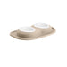 WeatherTech Double Low Pet Feeding System, Plastic Bowls - WTD37 - Tan - 16 oz - 12