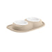 WeatherTech Double Low Pet Feeding System, Plastic Bowls - WTD3A - Tan - 32 oz - 15