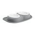 WeatherTech Double Low Pet Feeding System, Plastic Bowls - WTD3B - Dark Grey - 64 oz - 16