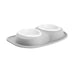 WeatherTech Double Low Pet Feeding System, Plastic Bowls - WTD3C - Light Grey - 64 oz - 17