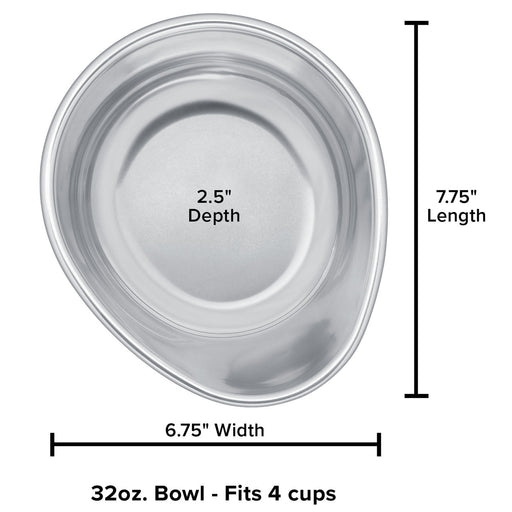 WeatherTech Pet Feeding System Extra Bowls, BPA - Free Plastic - WTD5U - 8 oz - Holds 1 Cup - White - 1 - 2