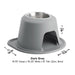 WeatherTech Single High Pet Feeding System, Stainless Steel - WTD4Y - Dark Grey - 8" High, 32 oz - 23