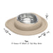WeatherTech Single Low Pet Feeding System, Stainless Steel - WTD5G - Light Grey - 16 oz - 23