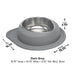 WeatherTech Single Low Pet Feeding System, Stainless Steel - WTD5N - Light Grey - 64 oz - 17