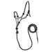 Weaver Poly Rope Horse Halter with Lead - WLC7E - Black & Beige - 5/16" - 4