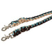 Weaver Polyester Braided Barrel Rein for Horses - WLC8K - Turquoise Brown & Tan - 3/4" x 8' - 6