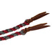 Weaver Polyester Braided Split Reins for Horses - WLC8L - Dark Red & Charcoal - 1/2" x 8' - 2