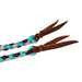 Weaver Polyester Braided Split Reins for Horses - WLC8P - Turquoise Brown & Tan - 1/2" x 8' - 8