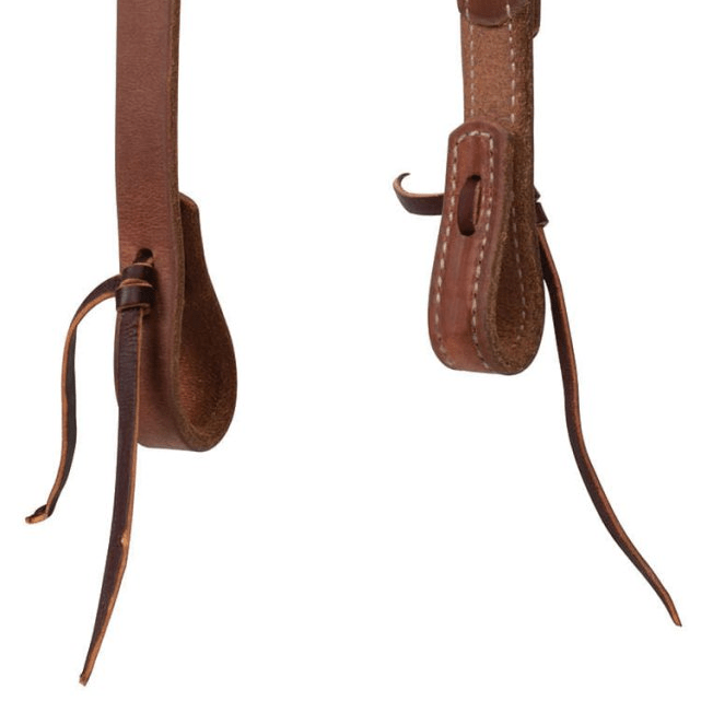 Weaver ProTack Silver Flower Split Ear Headstall - WLCHW - Russet - Horse - 5