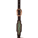 Weaver Turquoise Croc Leather Browband Headstall for Horses - WLC7K - Havana Brown - 2
