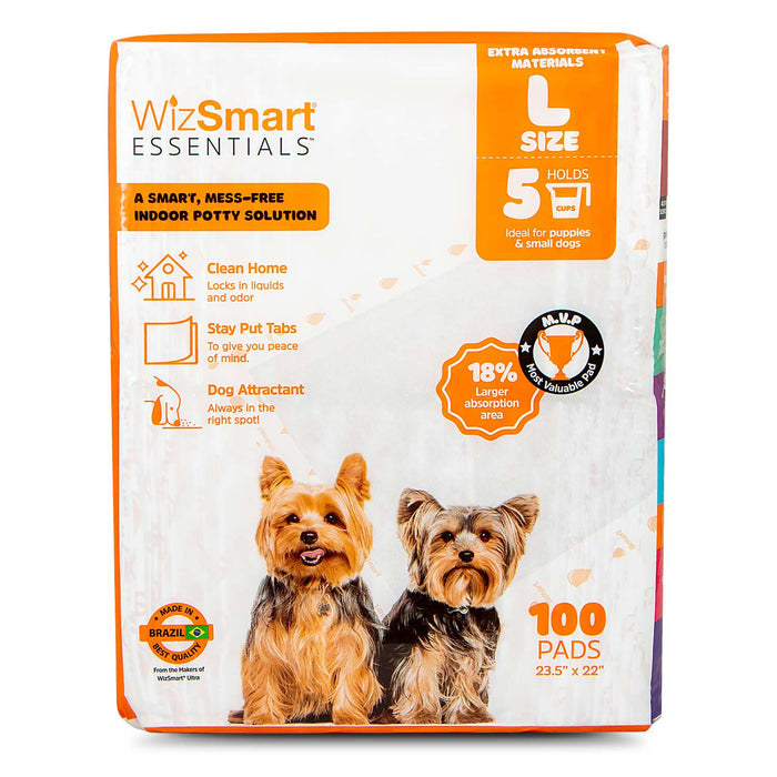 WizSmart Essentials Pads, Large - 024PC-0473 - 100ct - 15