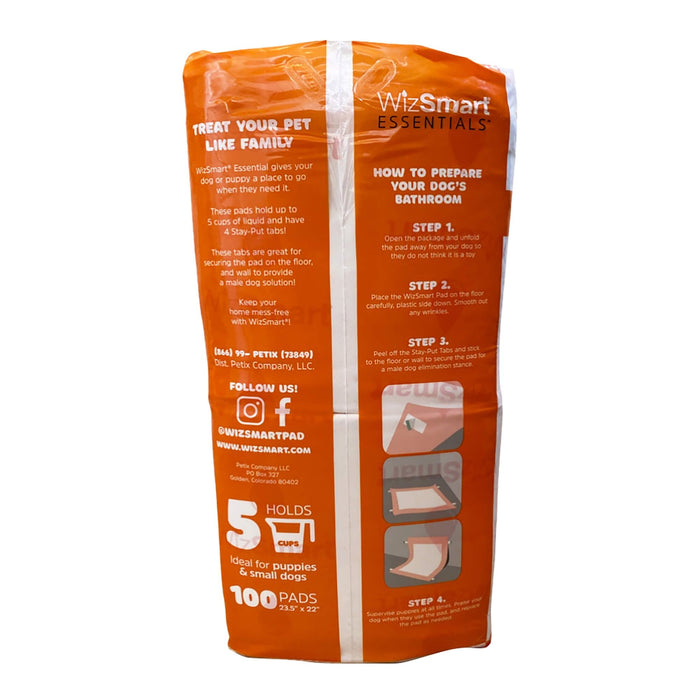 WizSmart Essentials Pads, Large - 024PC-0473 - 100ct - 18