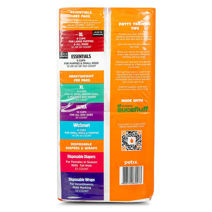 WizSmart Essentials Pads, Large - 024PC-0473 - 100ct - 17
