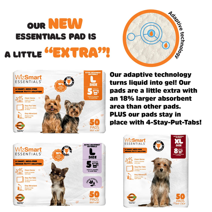 WizSmart Essentials Pads, XL - 024PC-0503 - XLarge - 50ct - 10