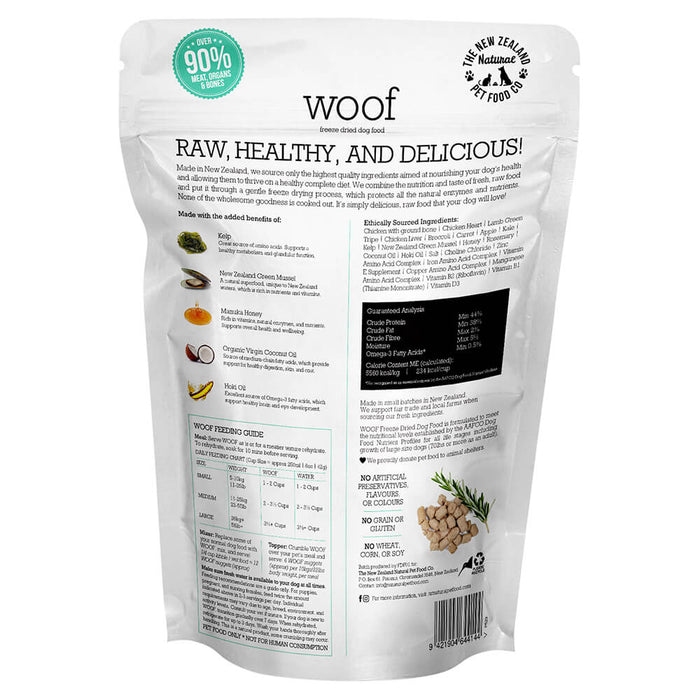 Woof Chicken Freeze Dried Gluten & Grain Free Dry Dog Food, 9.9 oz - 030NZ-WFD280C - 9.9oz - Chicken - 2