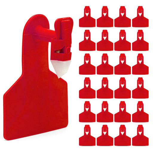 Z1 No - Snag Blank 1 - Piece Ear Tags - X1YF - 25 ct - Small Livestock - Red - 1