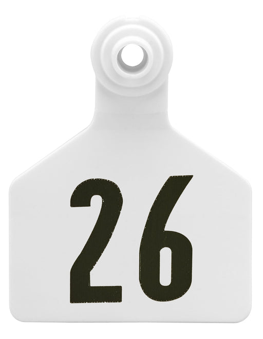 Z2 2 - Piece Large Numbered Tags, White - Jeffers - Farm & Ranch Supplies > Identification & Ear Tags