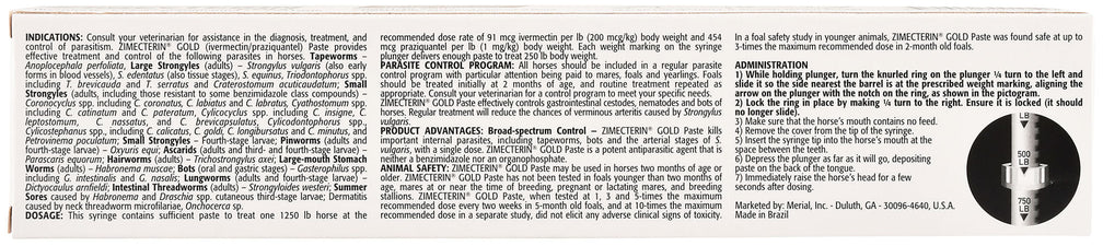 Zimecterin Gold Horse Wormer (Paste), Single dose — Lambert Vet Supplies
