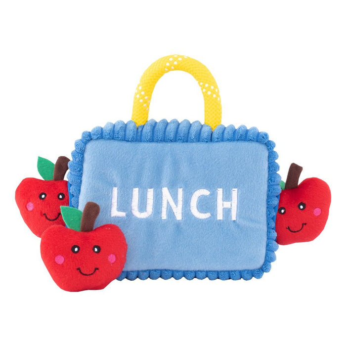 Zippy Paws Zippy Burrow Lunchbox with Apples Interactive Puzzle Plush Dog Toy - ZPP1K - 1
